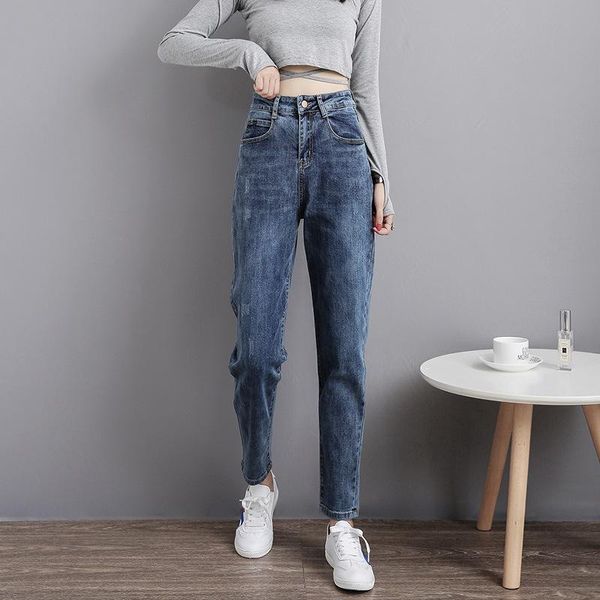 women's jeans woman harlan high waist ankle-length pants street style women 2021, Blue
women's jeans woman harlan high waist ankle-length pants street style women 2021, Blue