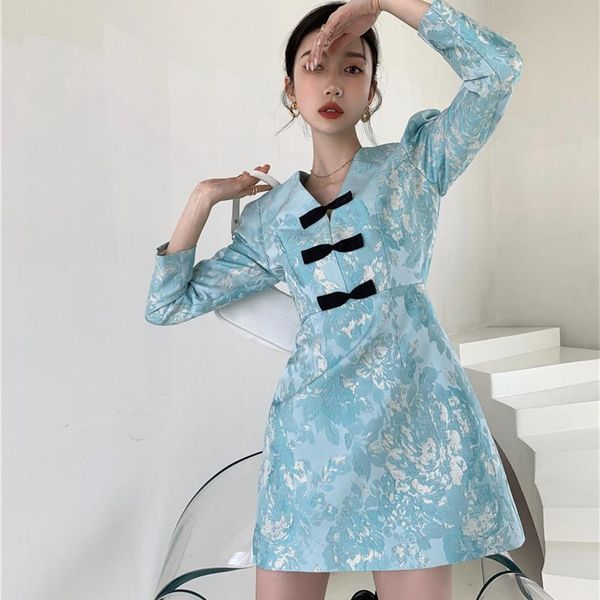 casual dresses spring and aautumn loose large size slimming retro long-sleeved niche cheongsam improved dress women's clothing, Black;gray
casual dresses spring and aautumn loose large size slimming retro long-sleeved niche cheongsam improved dress women's clothing, Black;gray