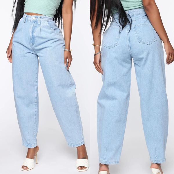 womens pants straight leg jeans high waist broken denim streetwear jeans pantalones plus size denim pants trousers jeans mujer, Blue
womens pants straight leg jeans high waist broken denim streetwear jeans pantalones plus size denim pants trousers jeans mujer, Blue