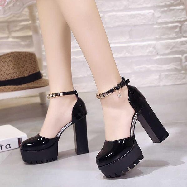 dress shoes 12cm buckle hollow round toe high heels open platform red single non-slip women sandals, Black
dress shoes 12cm buckle hollow round toe high heels open platform red single non-slip women sandals, Black