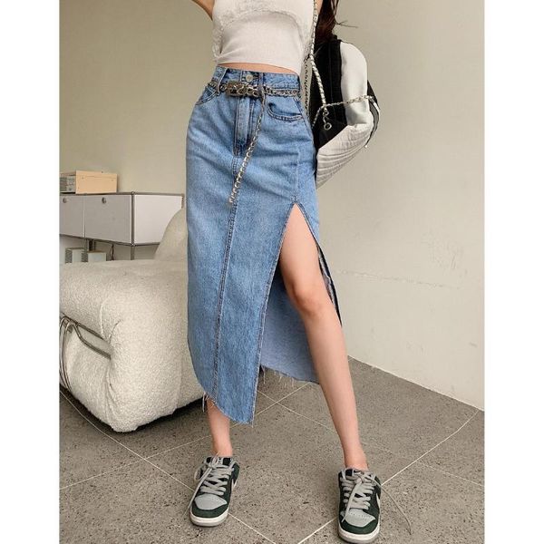 skirts summer women's skirt fashion high waist zipper pocket split denim vintage faldas harajuku long female bottoms, Black
skirts summer women's skirt fashion high waist zipper pocket split denim vintage faldas harajuku long female bottoms, Black