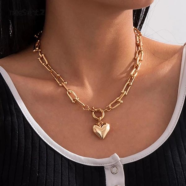 chains ingesight.z goth gothic u shaped link chain choker necklaces statement lover heart pendant for women jewelry collier, Silver
chains ingesight.z goth gothic u shaped link chain choker necklaces statement lover heart pendant for women jewelry collier, Silver