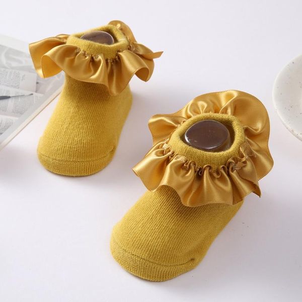 socks baby girl 1 pair toddler born cotton breathable satin ruffle princess knit ankle short indoor floor sock, Pink;yellow
socks baby girl 1 pair toddler born cotton breathable satin ruffle princess knit ankle short indoor floor sock, Pink;yellow