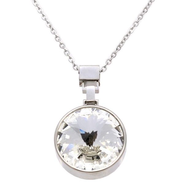 Pendant Necklaces Fashion Women Color Gold Big Stone Stainless Steel Ure Clear Simply Turnable Round Cubic Zirconia Necklace Jewelry, Silver
Pendant Necklaces Fashion Women Color Gold Big Stone Stainless Steel Ure Clear Simply Turnable Round Cubic Zirconia Necklace Jewelry, Silver