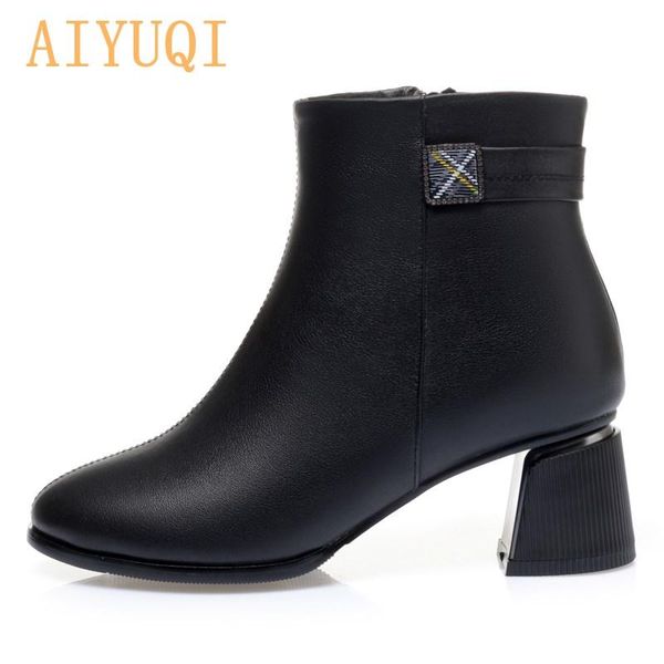 boots aiyuqi women booties ankle genuine leather winter warm ladies wedding red shiny mid-heel female, Black
boots aiyuqi women booties ankle genuine leather winter warm ladies wedding red shiny mid-heel female, Black