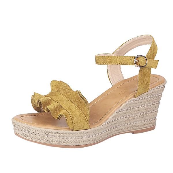 fashion women wedge high heels sandals ruffle girls peep toe buckle strap pumps shoesy10015 dress shoes, Black
fashion women wedge high heels sandals ruffle girls peep toe buckle strap pumps shoesy10015 dress shoes, Black