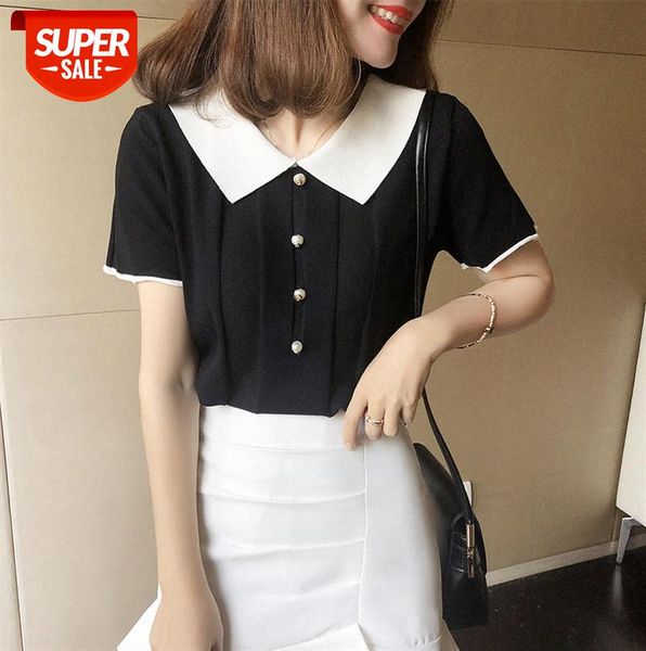 fashion academy korean style loose t-shirt women's ice silk knit sweater thin ladies short sleeve #ph9i, Black
fashion academy korean style loose t-shirt women's ice silk knit sweater thin ladies short sleeve #ph9i, Black