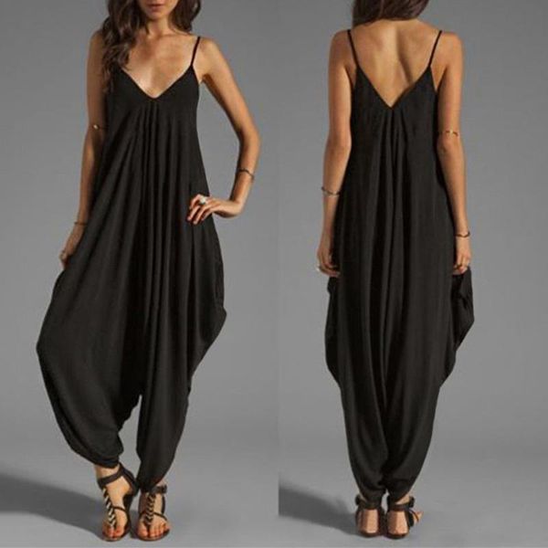 women's jumpsuits & rompers spagetti-neck loose long - drop 2021 jumpsuit women fashion womens girl for summer, Black;white
women's jumpsuits & rompers spagetti-neck loose long - drop 2021 jumpsuit women fashion womens girl for summer, Black;white