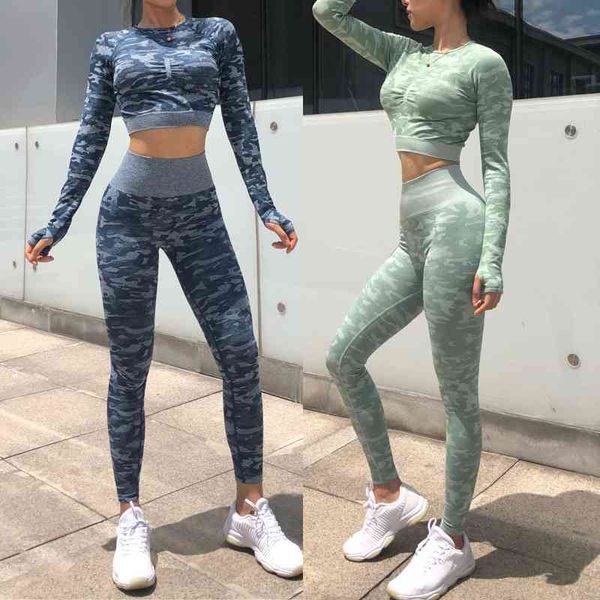 women skinny yoga sets camouflage high waist gym leggings sport shirts fitness running sportsuit tracksuit sportwear, Black;white
women skinny yoga sets camouflage high waist gym leggings sport shirts fitness running sportsuit tracksuit sportwear, Black;white