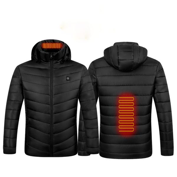 men's parkas hooded winter thickening nine-zone smart heating zone 2 zone four-zone electric cotton-padded jacket usb charging, Black
men's parkas hooded winter thickening nine-zone smart heating zone 2 zone four-zone electric cotton-padded jacket usb charging, Black