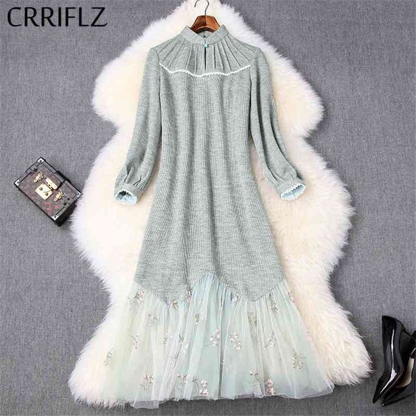 autumn winter knitted dress women mesh patchwork vintage long elegant lantern sleeve stand collar mermaid 210520, Black;gray
autumn winter knitted dress women mesh patchwork vintage long elegant lantern sleeve stand collar mermaid 210520, Black;gray