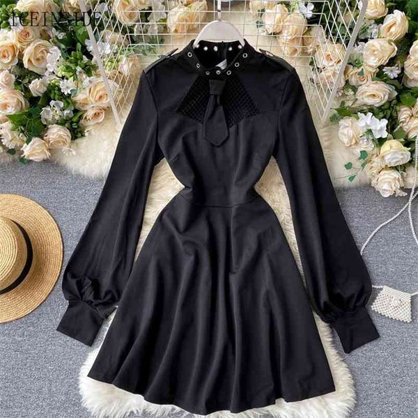women shirt dress suit necktie hollow mesh patchwork long-sleeved nipped waist es a- line vestidos gk399 210507, Black;gray
women shirt dress suit necktie hollow mesh patchwork long-sleeved nipped waist es a- line vestidos gk399 210507, Black;gray