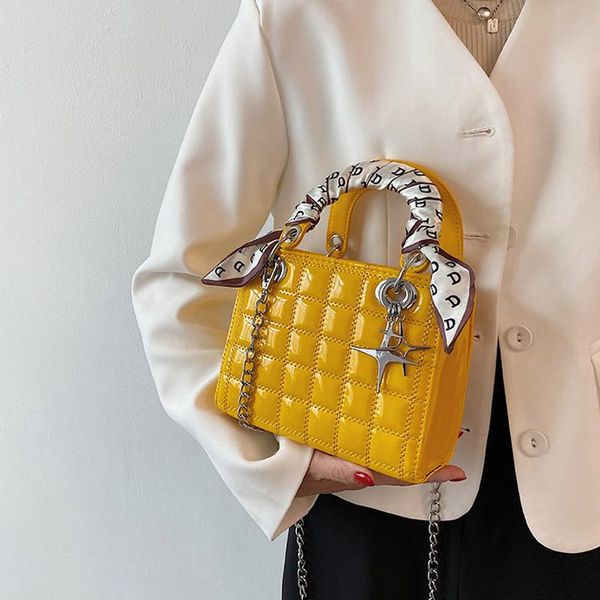 evening bags brand rhombus chain shoulder bag women fashion patent leather handbags lady silk scarf crossbody satchels famale purses
evening bags brand rhombus chain shoulder bag women fashion patent leather handbags lady silk scarf crossbody satchels famale purses