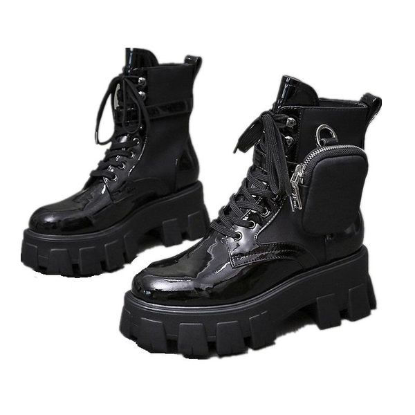 boots fashion women shoes platform ankle patent pu high heels punk female botas femininas zapatos mujer, Black
boots fashion women shoes platform ankle patent pu high heels punk female botas femininas zapatos mujer, Black