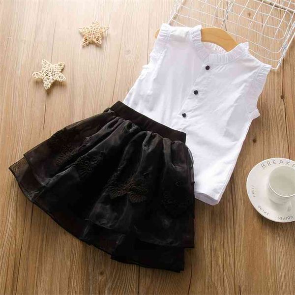 summer children sets casual sleeveless o neck black solid mesh skirt 2pcs girls clothes 1-7t 210629, White
summer children sets casual sleeveless o neck black solid mesh skirt 2pcs girls clothes 1-7t 210629, White