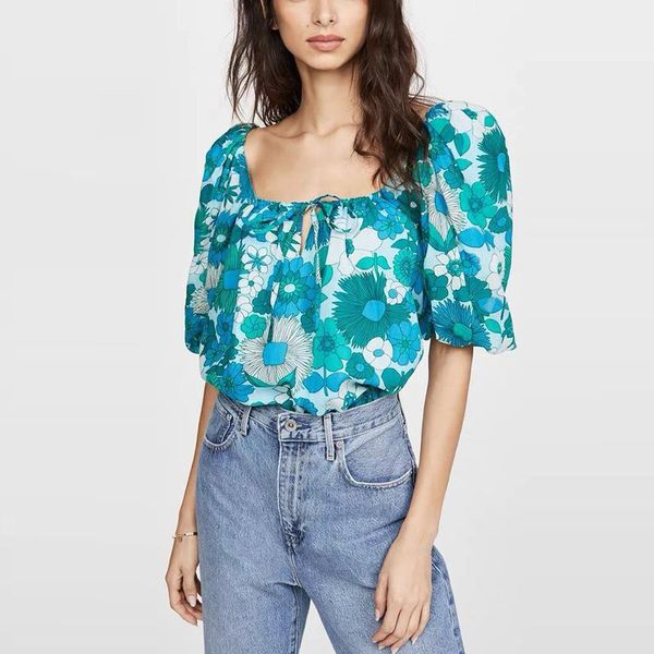 women's blouses & shirts 2021 arrival women printed chiffon fashion office female blouse plus size square collar summer blusas top, White
women's blouses & shirts 2021 arrival women printed chiffon fashion office female blouse plus size square collar summer blusas top, White