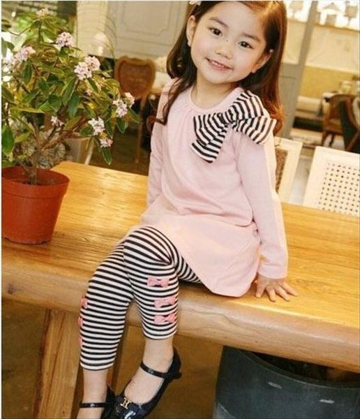 retail and wholesale spring autumn toddler girl clothing sets children clothes with bow striped leggings 2pcs, White
retail and wholesale spring autumn toddler girl clothing sets children clothes with bow striped leggings 2pcs, White