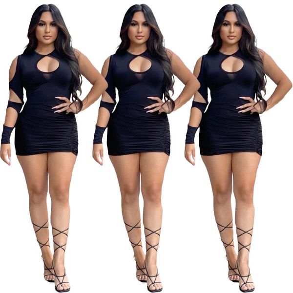 casual dresses women black one-shoulder pleated above knee mini hollow out bodycon dress, Black;gray
casual dresses women black one-shoulder pleated above knee mini hollow out bodycon dress, Black;gray