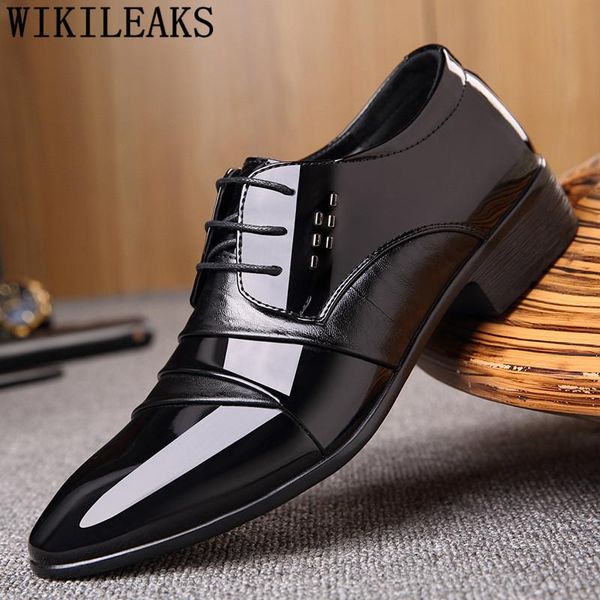 dress shoes designer fashion pointed toe men patent leather oxford for formal mariage wedding zapatos de hombre, Black
dress shoes designer fashion pointed toe men patent leather oxford for formal mariage wedding zapatos de hombre, Black