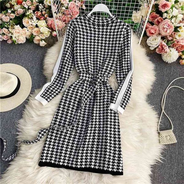 autumn winter round neck knitted dress female temperament waist mid-length houndstooth sweater base woman uk637 210507, Black;gray
autumn winter round neck knitted dress female temperament waist mid-length houndstooth sweater base woman uk637 210507, Black;gray