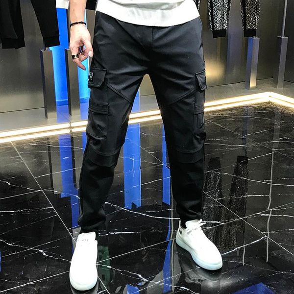 fashion brand autumn men's fashion, handsome and simple printed letter label corset work clothes casual pants for men, Black
fashion brand autumn men's fashion, handsome and simple printed letter label corset work clothes casual pants for men, Black