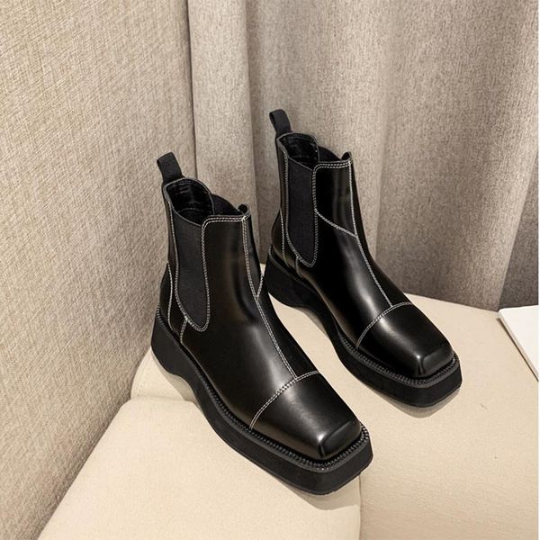 boots square toe creepers short botas mujer stretch cloth stitching knight riding bottes height increasing women pu snow botines, Black
boots square toe creepers short botas mujer stretch cloth stitching knight riding bottes height increasing women pu snow botines, Black