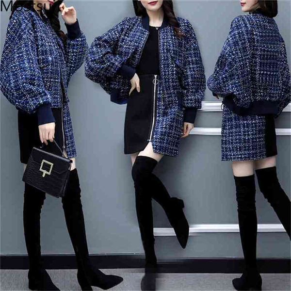 autumn blue tweed two piece sets outfits women plus size coat and mini skirt suits elegant fashion casual 2 210513, White
autumn blue tweed two piece sets outfits women plus size coat and mini skirt suits elegant fashion casual 2 210513, White
