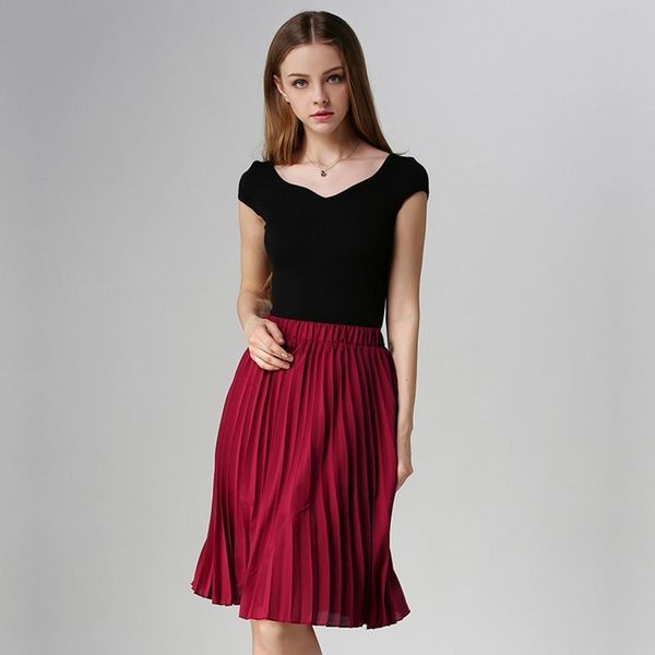 chiffon pleated vintage women skirts high waist tutu saia midi rokken summer style jupe femme, Black
chiffon pleated vintage women skirts high waist tutu saia midi rokken summer style jupe femme, Black