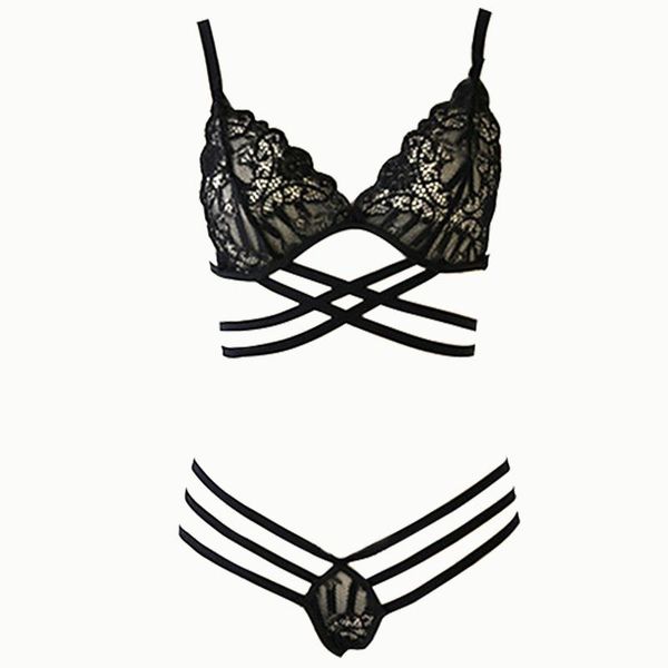 bras sets lace bra set translucent bandage cross belt hollow lady black underwear, Red;black
bras sets lace bra set translucent bandage cross belt hollow lady black underwear, Red;black