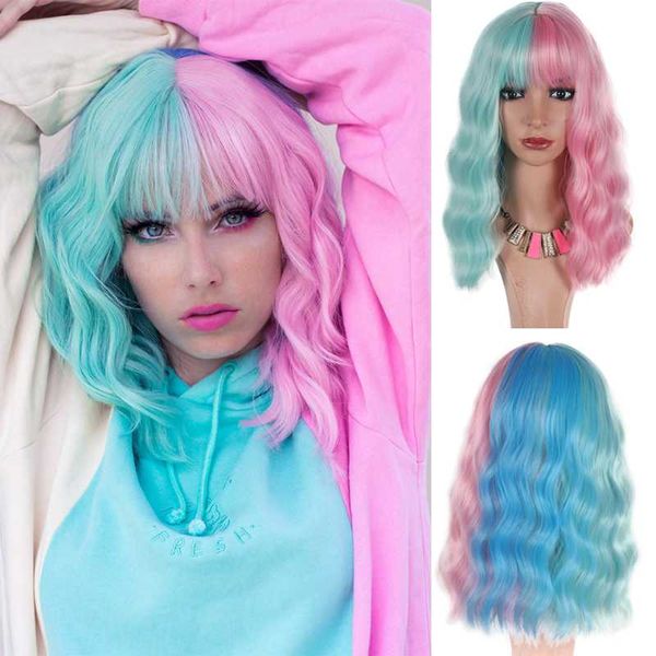 synthetic wigs umot rainbow bob short wavy with bangs 3 tones purple blue yellow pink ombre cosplay for women 14 inch, Black
synthetic wigs umot rainbow bob short wavy with bangs 3 tones purple blue yellow pink ombre cosplay for women 14 inch, Black