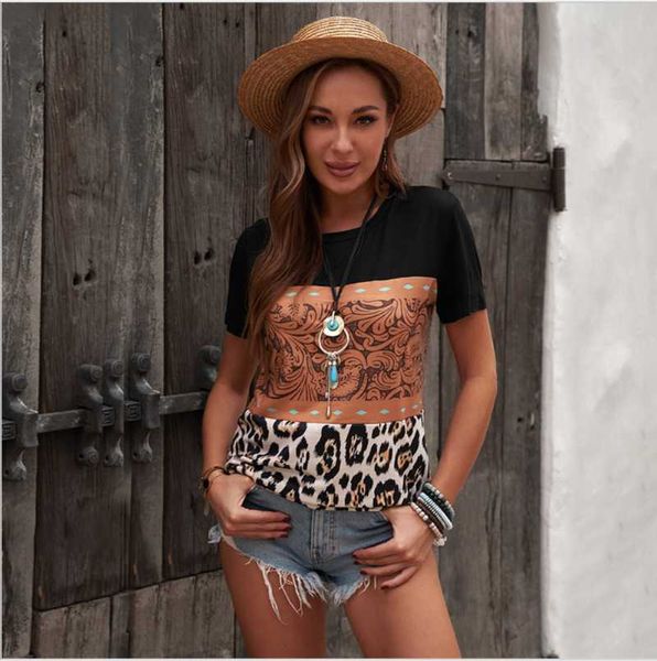 fashion women summer casual loose t-shirts color matching design o-neck short sleeve leopard print pullovers streetwear women's t-shirt, White
fashion women summer casual loose t-shirts color matching design o-neck short sleeve leopard print pullovers streetwear women's t-shirt, White