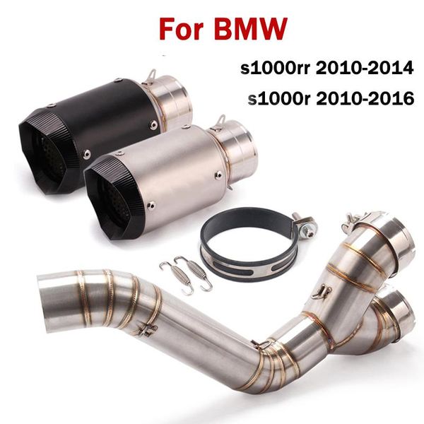 motorcycle exhaust system short tips muffler pipe connecting tube middle section slip on for s1000rr 2010-2014 / s1000r 2010-2021 
motorcycle exhaust system short tips muffler pipe connecting tube middle section slip on for s1000rr 2010-2014 / s1000r 2010-2021