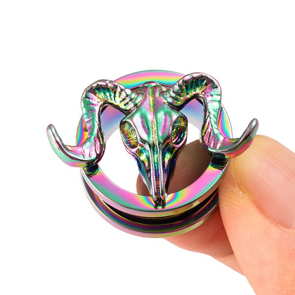 2pcs goat ear plugs tunnels piercing screw rainbow earring gauges expander stainless steel flesh stretcher body jewelry, Silver
2pcs goat ear plugs tunnels piercing screw rainbow earring gauges expander stainless steel flesh stretcher body jewelry, Silver