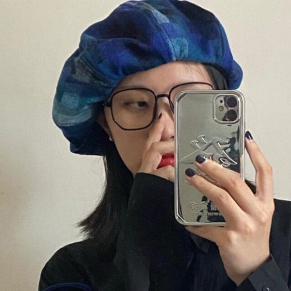 berets ins japanese tie dye check stitching beret octagonal hat female autumn thin cute cloud sboy korean retro painter, Blue;gray
berets ins japanese tie dye check stitching beret octagonal hat female autumn thin cute cloud sboy korean retro painter, Blue;gray