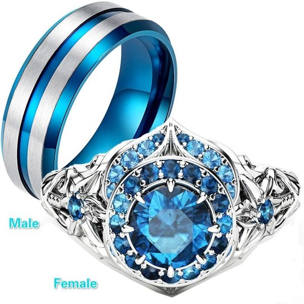 wedding rings his and hers couple women blue zircon silver ring 8mm stainless steel for men engagement jewelry, Slivery;golden
wedding rings his and hers couple women blue zircon silver ring 8mm stainless steel for men engagement jewelry, Slivery;golden