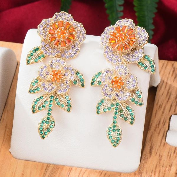 dangle & chandelier luxury shiny flower pendant earrings for women wedding party cz dubai bridal fashion jewelry, Silver
dangle & chandelier luxury shiny flower pendant earrings for women wedding party cz dubai bridal fashion jewelry, Silver