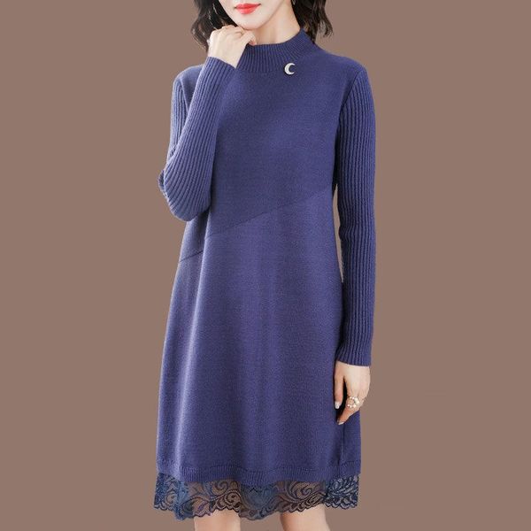 women 2021 autumn winter mid-long sweater dresses female knitted solid color vestido ladies half turtleneck loose dress v337 casual, Black;gray
women 2021 autumn winter mid-long sweater dresses female knitted solid color vestido ladies half turtleneck loose dress v337 casual, Black;gray