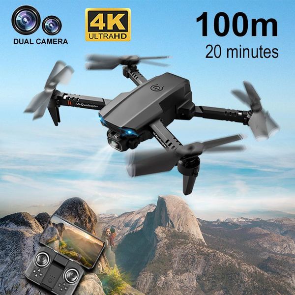 mini drone 4k hd double camera wifi fpv air pressure altitude hold foldable quadcopter rc helicopter toy ve58 ve520 drones