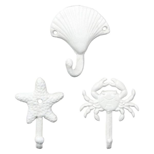 hooks & rails 3pcs wrought iron decorative single hook vintage wall-mounted coat and hat (crab+scallop+sea star)
hooks & rails 3pcs wrought iron decorative single hook vintage wall-mounted coat and hat (crab+scallop+sea star)