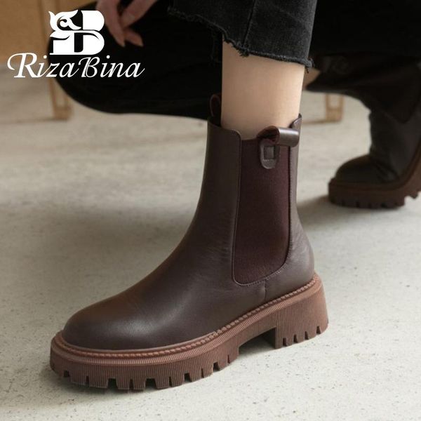 boots rizabina women genuine leather ankle shoes sqaure heel slip on fashion winter autumn cool female footwear size 34-40, Black
boots rizabina women genuine leather ankle shoes sqaure heel slip on fashion winter autumn cool female footwear size 34-40, Black