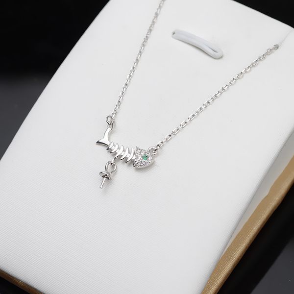 diy pearl s925 silver small fish bone pendant women's necklace 7-13 pendant necklace set chain accessories holder 347
diy pearl s925 silver small fish bone pendant women's necklace 7-13 pendant necklace set chain accessories holder 347