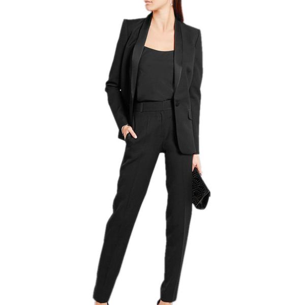 women's two piece pants plus size trouser suit business casual suits for women blazer jacket with pencil pant autumn office set, White
women's two piece pants plus size trouser suit business casual suits for women blazer jacket with pencil pant autumn office set, White