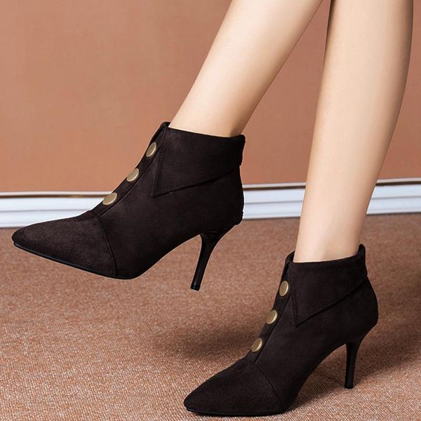 boots women 2021 winter pointed toe ankle shoes short plush designer fashion snow party pumps high heels warm, Black
boots women 2021 winter pointed toe ankle shoes short plush designer fashion snow party pumps high heels warm, Black