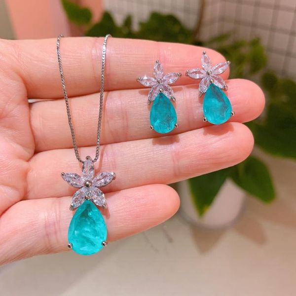 earrings & necklace megin d white gold flower zircon stone toumaline pendant collar chains stud piercing jewelry set for women boh, Silver
earrings & necklace megin d white gold flower zircon stone toumaline pendant collar chains stud piercing jewelry set for women boh, Silver