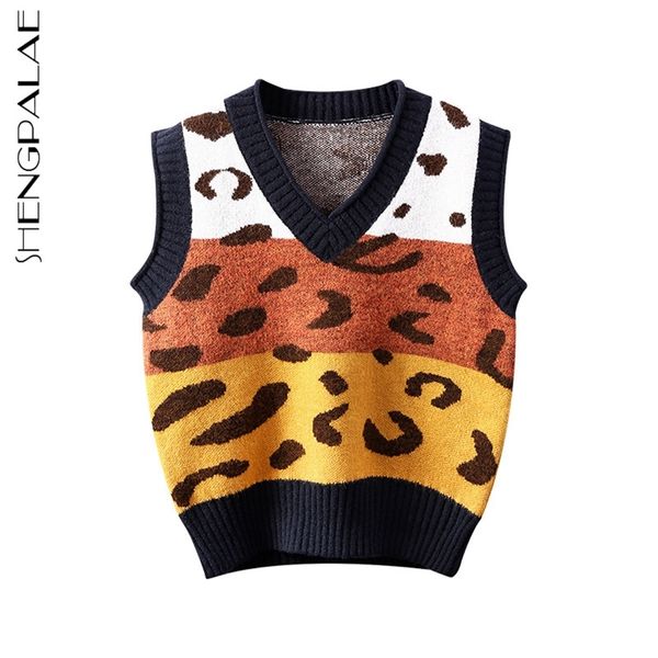 leopard jacquard knitted waistcoat women's spring v-neck versatile loose sleeveless sweater vest 5a1154 210427, Black;white
leopard jacquard knitted waistcoat women's spring v-neck versatile loose sleeveless sweater vest 5a1154 210427, Black;white