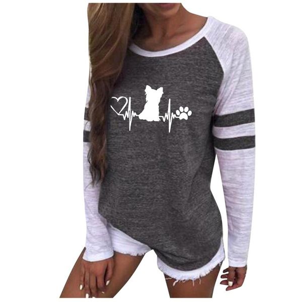 women's t-shirt women plus size printing stripe round neck long sleeve casual poleras camiseta mujer harajuku t shirt#yl10, White
women's t-shirt women plus size printing stripe round neck long sleeve casual poleras camiseta mujer harajuku t shirt#yl10, White
