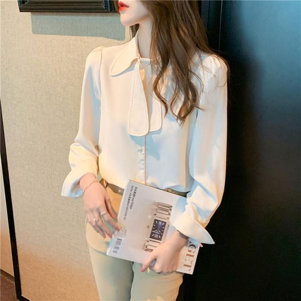 women's blouses & shirts real po 2021 spring white tie chiffon shirt hong kong style french long sleeve top
women's blouses & shirts real po 2021 spring white tie chiffon shirt hong kong style french long sleeve top