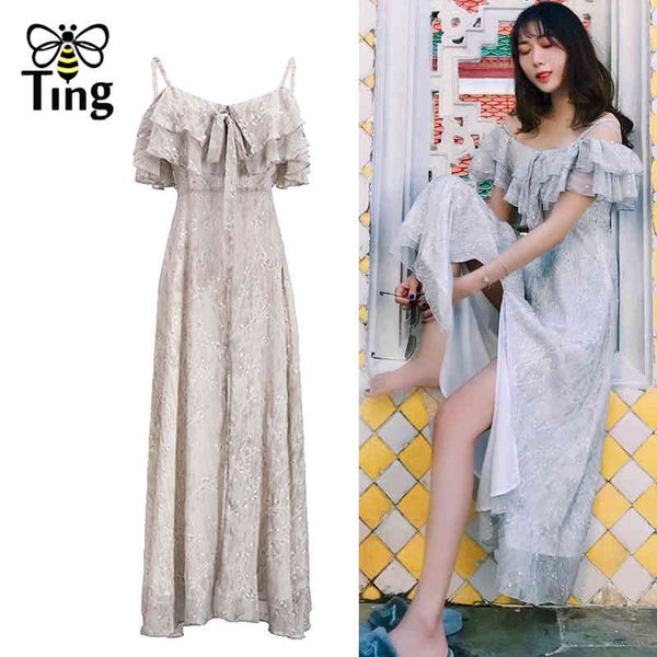 summer boho cold off shoulder ruffles long dress strap front slip maxi bohemian casual vestidos for holiday 210513, Black;gray
summer boho cold off shoulder ruffles long dress strap front slip maxi bohemian casual vestidos for holiday 210513, Black;gray