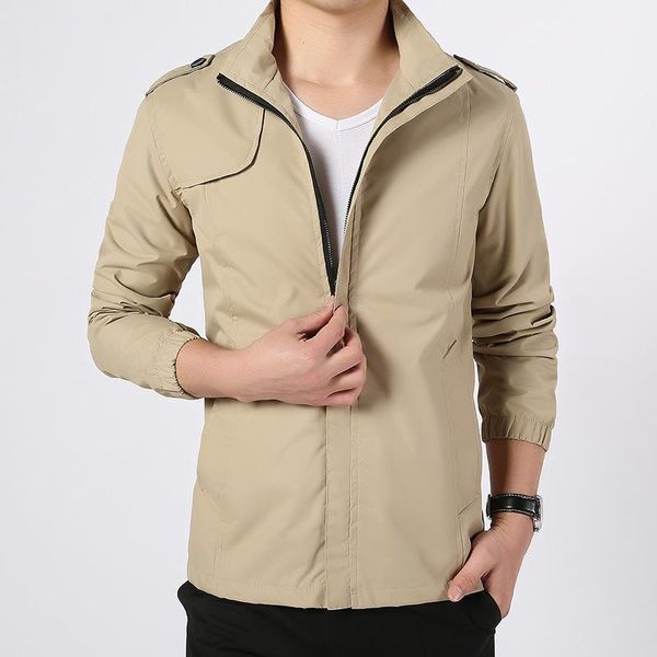 spring and autumn men's jacket solid color motorcycle outdoor club slim-type large size stand-up collar boutique jackets, Black;brown
spring and autumn men's jacket solid color motorcycle outdoor club slim-type large size stand-up collar boutique jackets, Black;brown