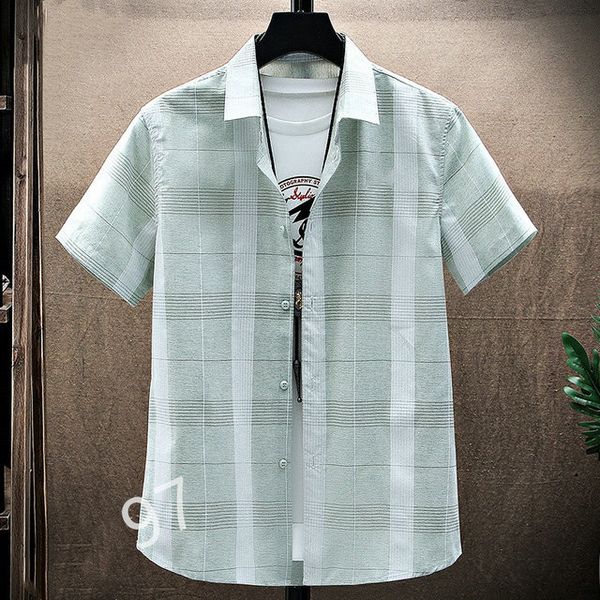 2021 fashion ironing business short sleeve shirt men's lazy style casual stripe checked size -3xl#05, White;black
2021 fashion ironing business short sleeve shirt men's lazy style casual stripe checked size -3xl#05, White;black